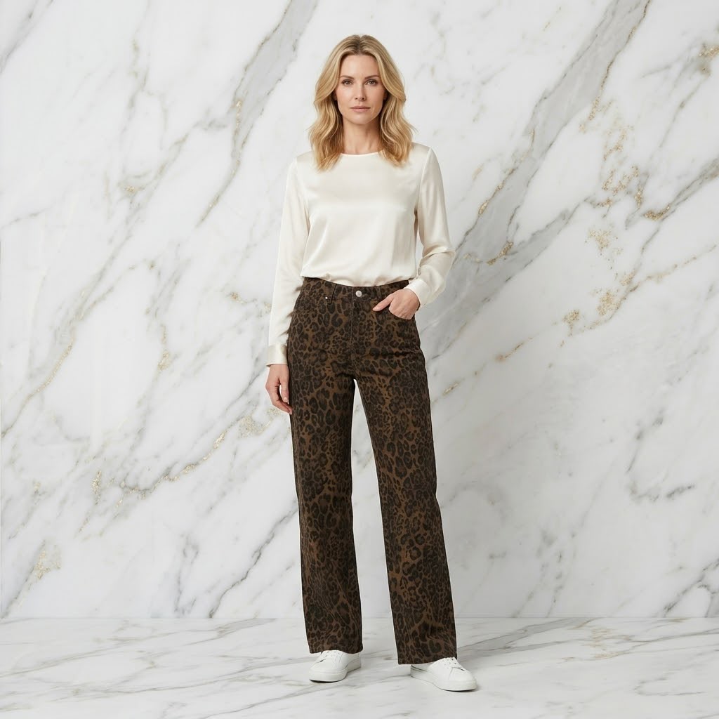Leoprint Jeanshose