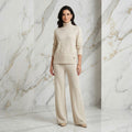 Kombi Rollkragen Pulli & Hose mit Zopfmuster